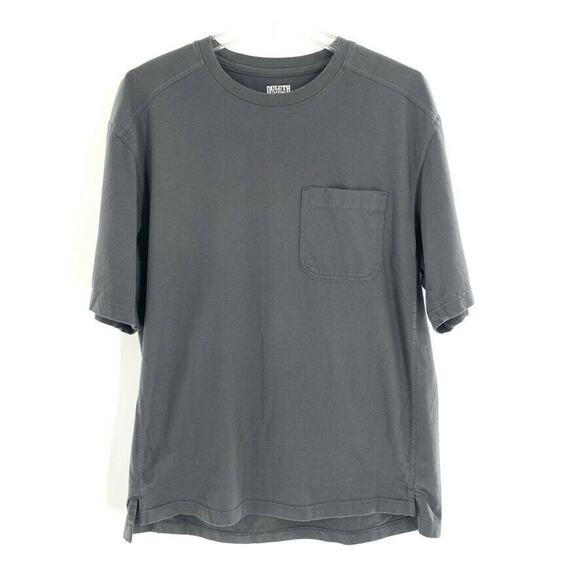 Duluth Trading Co Longtail T-Shirt Cotton Gray Front Pocket M - Picture 1 of 8